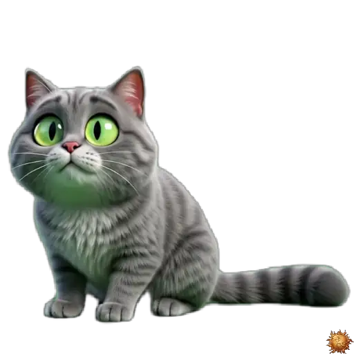 Sticker animado Gato Grey indiferente para WhatsApp - indiferencia, reacción, expresión
