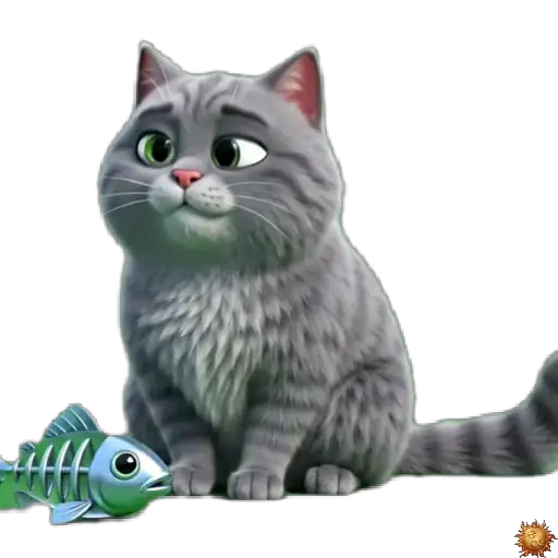Sticker animado Gato Grey diciendo qué rico para WhatsApp - querico, reacción, expresión