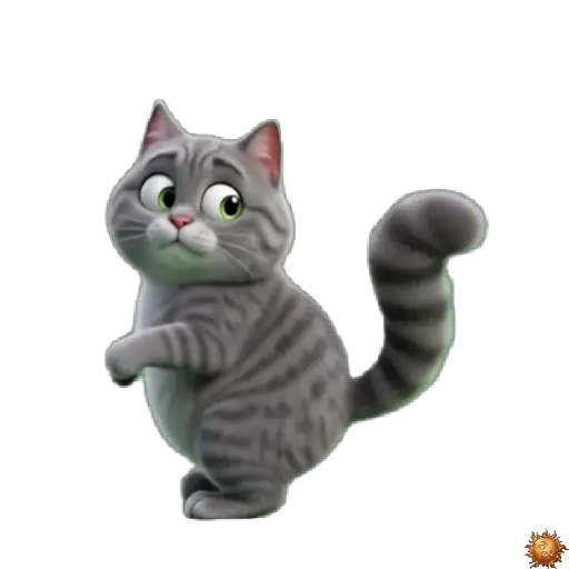 Sticker animado Gato Grey en confusión metafísica para WhatsApp - confusionmetafisica, reacción, expresión