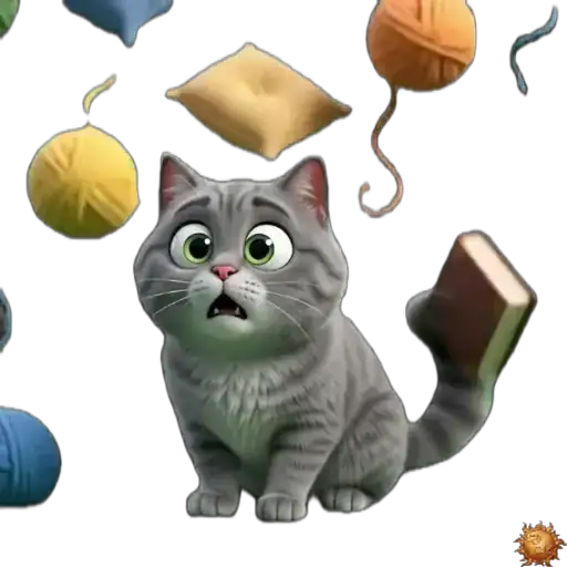 Sticker animado Gato Grey lluviademalasuerte para WhatsApp - lluvia, drama, melancolía