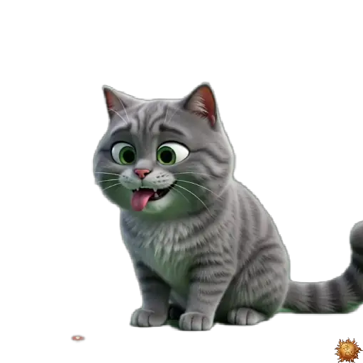 Sticker animado Gato Grey cazador de sombras para WhatsApp - cazadordesombras, reacción, expresión