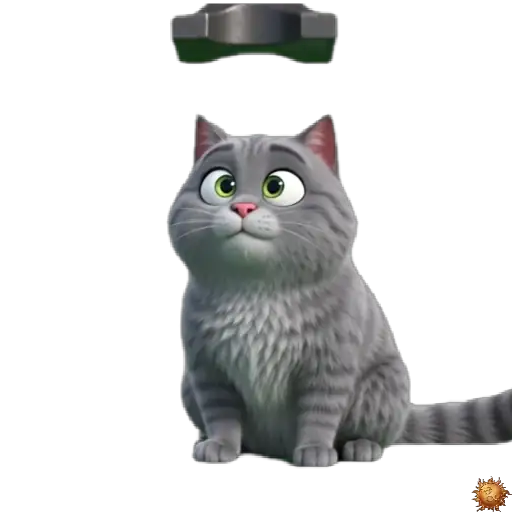Sticker animado Gato Grey invencible para WhatsApp - invencible, reacción, expresión