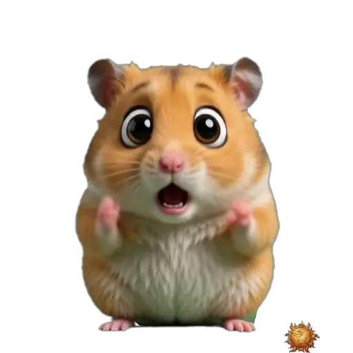 Sticker animado Hámster sorprendido para WhatsApp Sticker animado Hámster sorprendido para WhatsApp - sorprendido, reacción, expresión