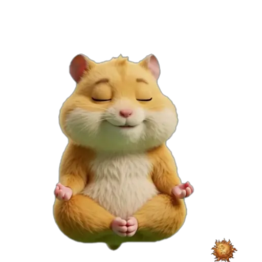 Sticker animado Hámster zen para WhatsApp Sticker animado Hámster zen para WhatsApp - zen, reacción, expresión