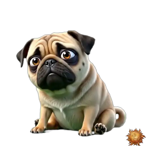 Sticker animado Pug espía para WhatsApp Sticker animado Pug espía para WhatsApp - espía, secreto, sospecha