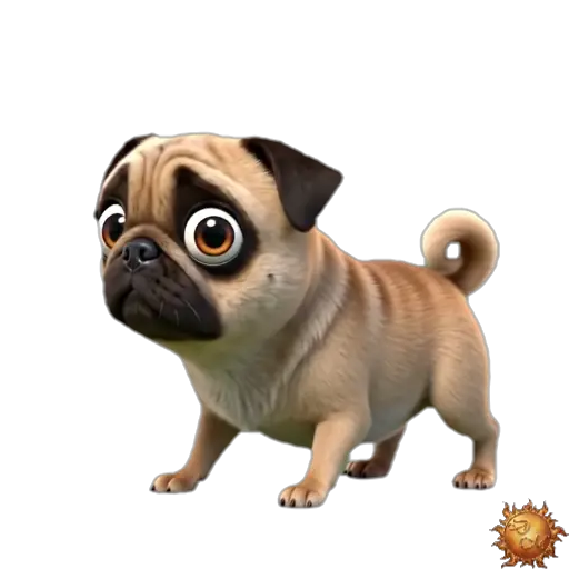 Sticker animado Pug sospechoso para WhatsApp Sticker animado Pug sospechoso para WhatsApp - sospechoso, reacción, expresión