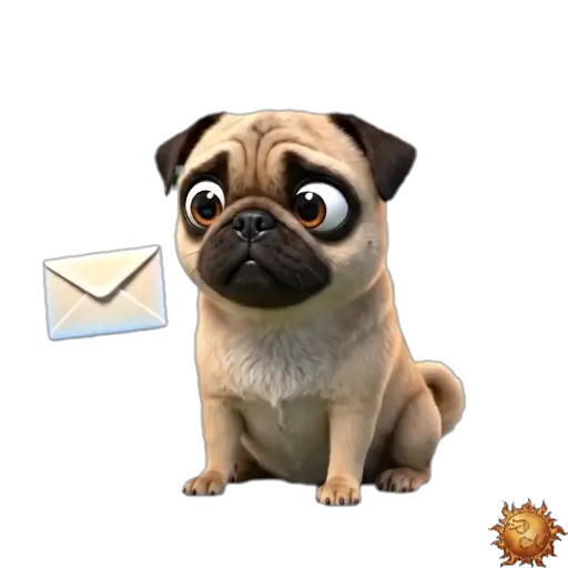 Sticker animado Pug ante mensaje borrado para WhatsApp Sticker animado Pug ante mensaje borrado para WhatsApp - mensajeborrado, reacción, expresión