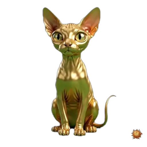 Sticker animado Gato Sphynx valioso para WhatsApp Sticker animado Gato Sphynx valioso para WhatsApp - valioso, reacción, expresión