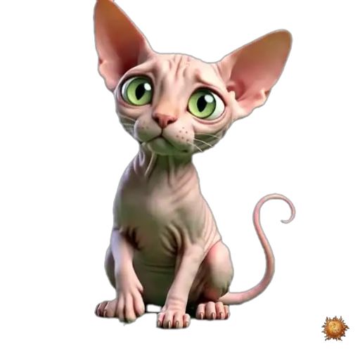 Sticker animado Gato Sphynx ups para WhatsApp Sticker animado Gato Sphynx ups para WhatsApp - ups, reacción, expresión