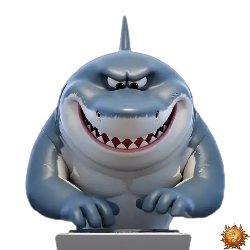 Sticker animado Tiburón archivando para WhatsApp Sticker animado Tiburón archivando para WhatsApp - archivando, reacción, expresión