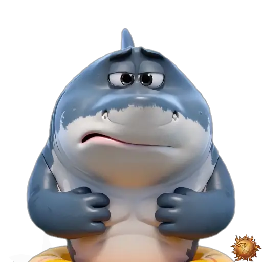 Sticker animado Tiburón cansado para WhatsApp Sticker animado Tiburón cansado para WhatsApp - cansado, reacción, expresión